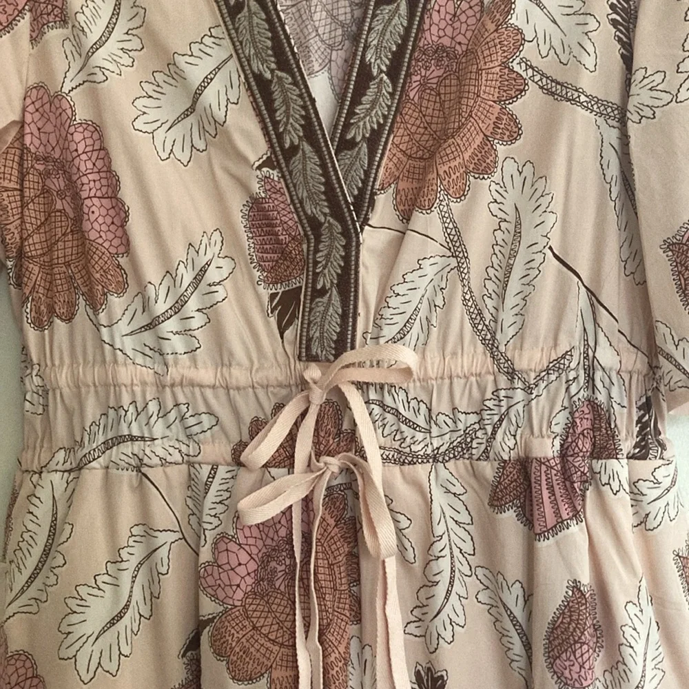 Spartina 449 Womens Midi Dress Size Large Meghan Floral Pastel Cottagecore - Picture 8 of 15